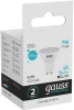 Лампа светодиодная Gauss 7Вт цок.:GU10 рефлек. 220B 4100K св.свеч.бел.нейт. MR16 (упак.:1шт) (13627)