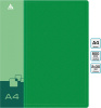 Папка на 2-х кольцах Бюрократ -0812/2RGRN A4 пластик 0.8мм кор.40мм внутр. с вставкой зеленый