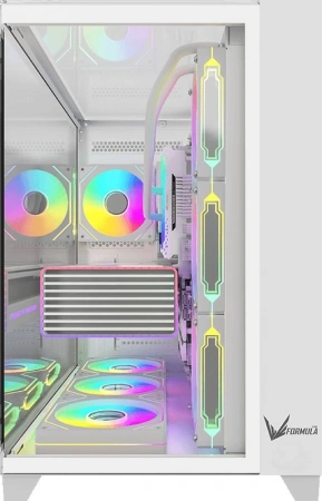 Корпус Formula Crystal Z9 белый без БП ATX 2xUSB3.0 1xUSB3.1 audio bott PSU