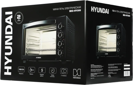 Мини-печь Hyundai MIO-HY099 45л. 1600Вт черный