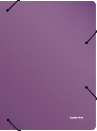Папка архивная на резинке Silwerhof Perlen 311915-73 полипропилен 1мм корешок 100мм A4 сиреневый металлик
