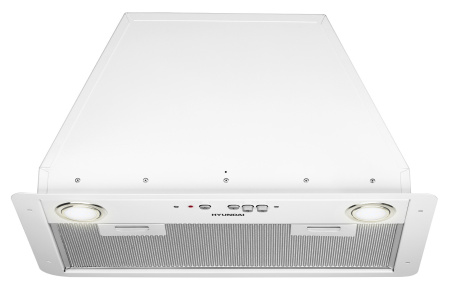 Вытяжка встраиваемая Hyundai HBB 6035 W белый управление: кнопочное (1 мотор)