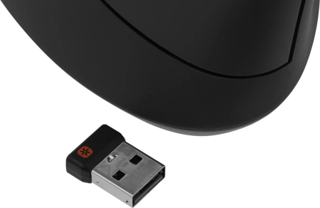 Мышь Logitech MX Vertical черный/черный оптическая 4000dpi беспров. BT/Radio USB 6but (910-005451)