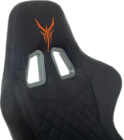 Кресло игровое Knight ARMOR черный ромбик эко.кожа с подголов. крестов. металл