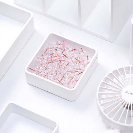 Набор мелкоофисный Deli 78551 гвоздики 50шт скрепки 100шт золотистый металл пластиковая туба