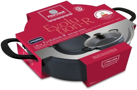 Сотейник Rondell Evolution-R RDA-799 d=26см (с крышкой) графитовый