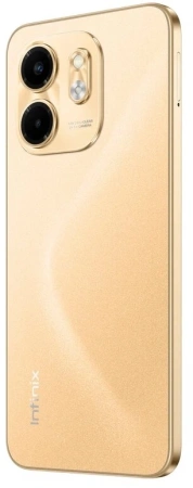 Смартфон Infinix X6532 Smart 9 128Gb 3Gb золотой моноблок 3G 4G 2Sim 6.7" 720x1600 Android 14 13Mpix 802.11 a/b/g/n/ac GPS GSM900/1800 GSM1900 TouchSc Protect FM microSD max2048Gb