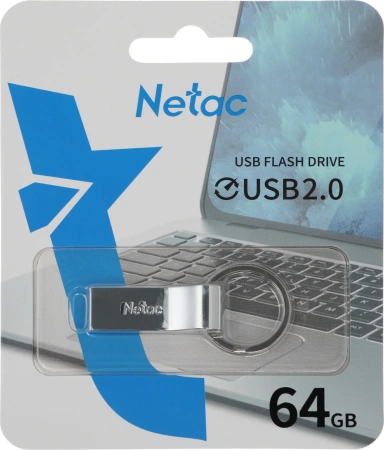 Флеш Диск Netac 64GB U275 NT03U275N-064G-20SL USB2.0 серебристый
