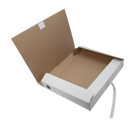 Папка архивная 2 завязки Silwerhof ПАЗ-45БЕЛЫЙ микрогофрокартон корешок 45мм A4 315x230x45мм белый