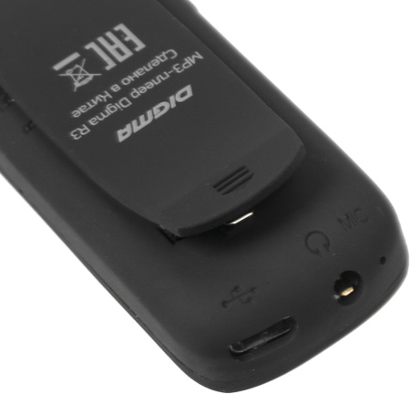 Плеер Flash Digma R3 8Gb черный/0.8"/FM/microSDHC/clip
