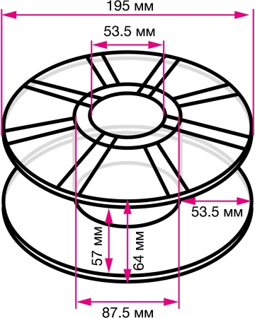 Пластик для принтера 3D Cactus CS-3D-PLA-1KG-SKYBU PLA d1.75мм 1кг L326м 1цв.