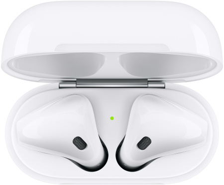 Гарнитура вкладыши Apple AirPods 2 A2032/A2031/A1602 белый беспроводные bluetooth (MV7N2HN/A)