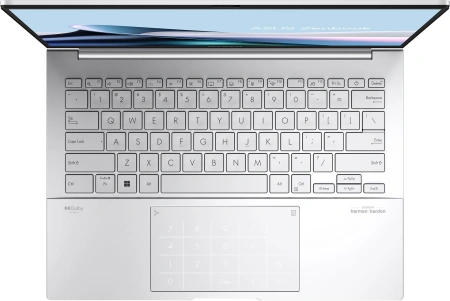 Ноутбук Asus Zenbook 14 OLED UX3405MA-QD988 Core Ultra 5 125H 16Gb SSD512Gb Intel Arc 14" OLED FHD+ (1920x1200) noOS silver WiFi BT Cam Bag (90NB11R2-M01SN0)
