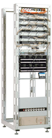 Стойка двухрамная ЦМО СТК-33.2 33U 620ммX800мм направл.под закл.гайки 300кг серый