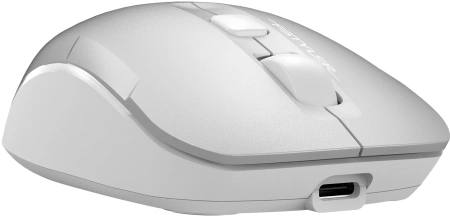 Мышь A4Tech Fstyler FB26CS Air2 серебристый/белый оптическая (2000dpi) silent беспроводная BT/Radio