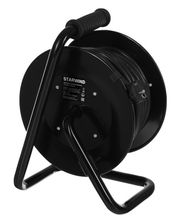 Удлинитель силовой Starwind ST-PSR4.30/FRG-20 3x2.0кв.мм 4розет. 30м КГ 20A катушка черный
