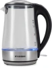 Чайник Hyundai HYK-G8406 1.7л. 2200Вт прозрачный/черный (металл)