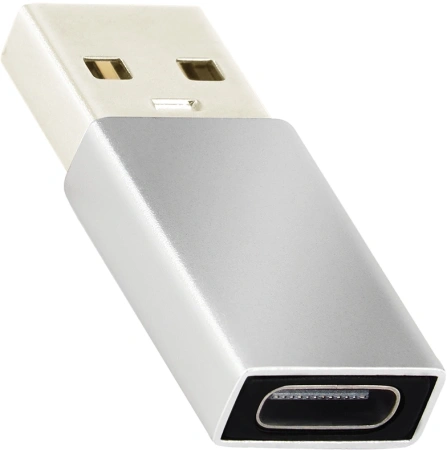 Адаптер Buro ver3.0 USB A(m) USB Type-C (f) (BU-USB3-AM-CF) серебристый