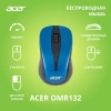 Мышь Acer OMR132 синий/черный оптическая (1000dpi) беспроводная USB для ноутбука (2but)