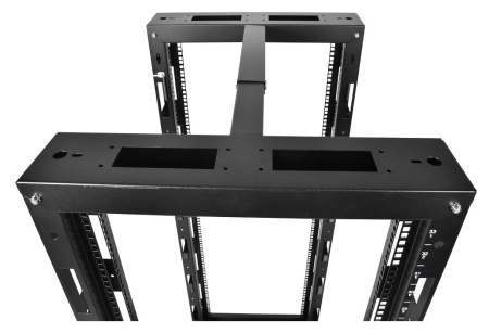 Стойка двухрамная ЦМО СТК-42.2-9005 42U 620ммX800мм направл.под закл.гайки 350кг черный