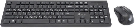 Клавиатура + мышь Оклик 250M клав:черный мышь:черный USB беспроводная slim (997834)