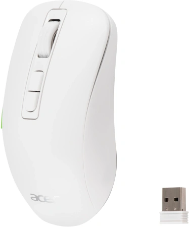 Мышь Acer OMR311 белый оптическая 2400dpi беспров. BT/Radio USB 7but (ZL.MCECC.034)