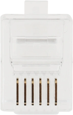 Коннектор Hyperline PLUG-6P6C-P-C2-100 (упак.:100шт) 100м прозрачный