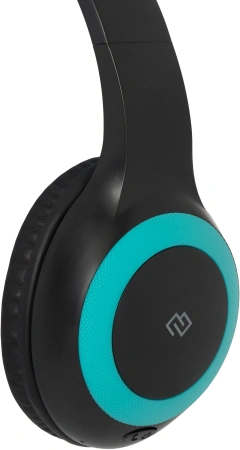 Гарнитура накладные Digma BT-15 черный/голубой беспроводные bluetooth оголовье (BT-15BLB)