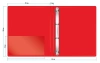 Папка на 4-х кольцах Бюрократ -0818/4RRED A4 пластик 0.7мм кор.18мм внутр. с вставкой красный