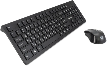 Клавиатура + мышь Оклик 250M клав:черный мышь:черный USB беспроводная slim (997834)
