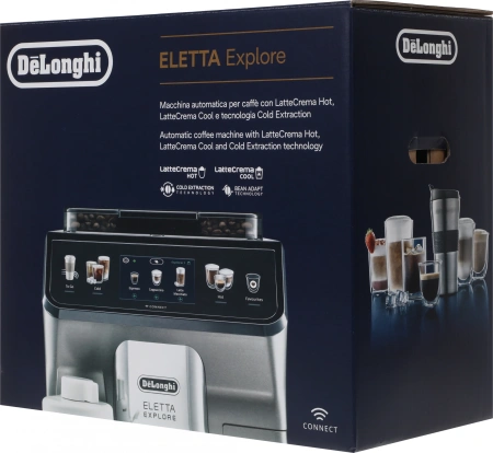 Кофемашина Delonghi Eletta Explore ECAM450.65.S 1450Вт серебристый