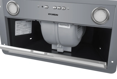 Вытяжка встраиваемая Hyundai HBB 6035 IX серебристый управление: кнопочное (1 мотор)