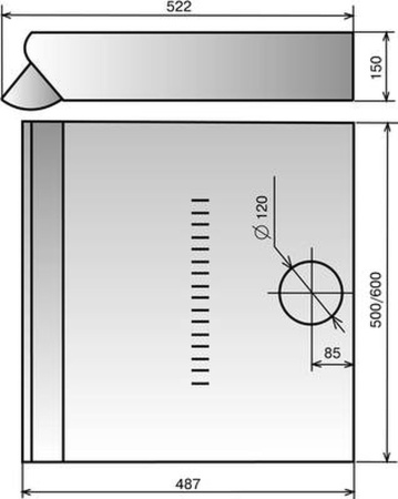 Вытяжка козырьковая Elikor Davoline 60П-290-П3Л бежевый управление: ползунк.