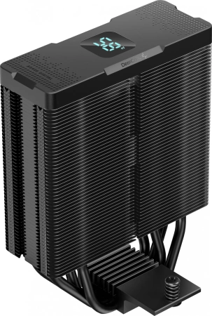 Устройство охлаждения(кулер) Deepcool AG400 Digital Plus ARGB Soc-AM5/AM4/1200/1700/1851 черный 4-pin 31.6dB Al+Cu LCD 220W 773gr Ret (R-AG400-BKADMP-G-1)
