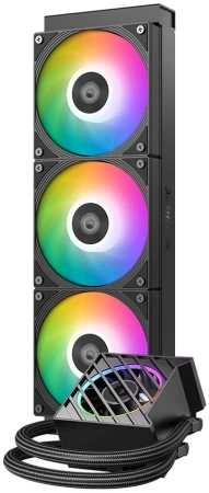 Система водяного охлаждения ID-Cooling Dashflow 360 XT Pro ARGB Soc-AM5/AM4/1200/1700/1851 черный 4-pin 16-34dB Al+Cu 350W Ret
