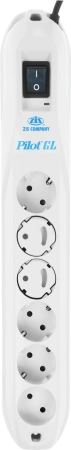 Сетевой фильтр Pilot GL 5м (6 розеток) белый (коробка)
