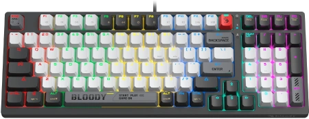 Клавиатура A4Tech Bloody WS98 механическая черный/белый USB беспроводная BT/Radio Multimedia for gamer LED (WS98)