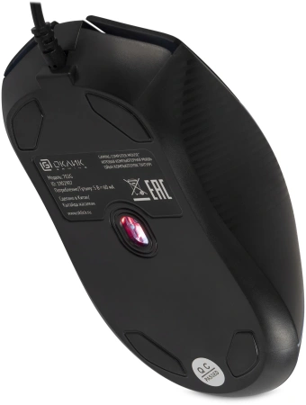 Мышь Оклик 702G черный оптическая 3600dpi USB для ноутбука 4but (1902907)