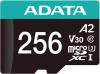 Флеш карта microSDXC 256Gb Class10 A-Data AUSDX256GUI3V30SA2-RA1 Premier Pro + adapter