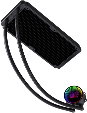 Система водяного охлаждения Bloody BD-LC240ARGB1 ARGB Soc-AM5/AM4/1200/1700/1851 черный 4-pin 22-35dB Al+Cu LCD 260W 1200gr Ret (BD-LC240ARGB1-BK)