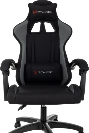 Кресло игровое Zombie Void черный/серый с подголов. крестов. пластик