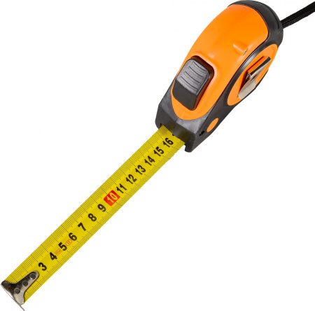 Рулетка строительная Вихрь 73/11/1/6 дл.полотна 10м изм.шкала в см зацеп простой оранжевый/черный