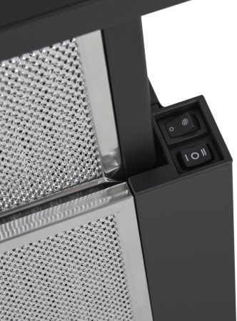 Вытяжка встраиваемая Maunfeld VS Fast 60 черный управление: кулисные переключатели (1 мотор)