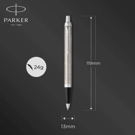 Ручка шариков. Parker IM Essential K319 (CW2143631) Brushed Metal CT M син. черн. подар.кор.