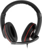 Наушники с микрофоном Оклик HS-L390G DRAGON черный/красный 1.8м мониторные оголовье (1100413)