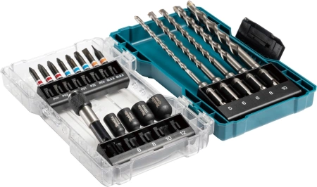Набор бит и сверл Makita E-07026 по бет/кирп (18пред.) для шуруповертов/дрелей