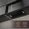 Вытяжка встраиваемая Weissgauff Aura 1200 Remote черный управление: сенсорное (1 мотор)