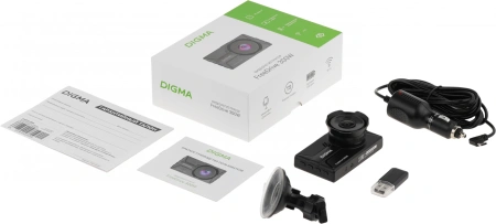 Видеорегистратор Digma FreeDrive 300W черный 2Mpix 1440x2560 1440p 130гр.