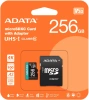Флеш карта microSDXC 256Gb Class10 A-Data AUSDX256GUI3V30SA2-RA1 Premier Pro + adapter