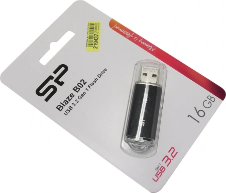 Флеш Диск Silicon Power 16Gb Blaze B02 SP016GBUF3B02V1K USB3.1 черный